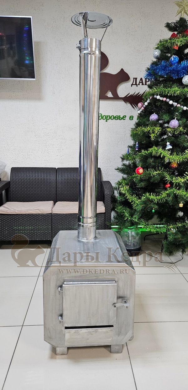 Фурако круглая из кедра с термопластиковой вставкой с внешней печью Фурако круглая из кедра с термопластиковой вставкой с внешней печью